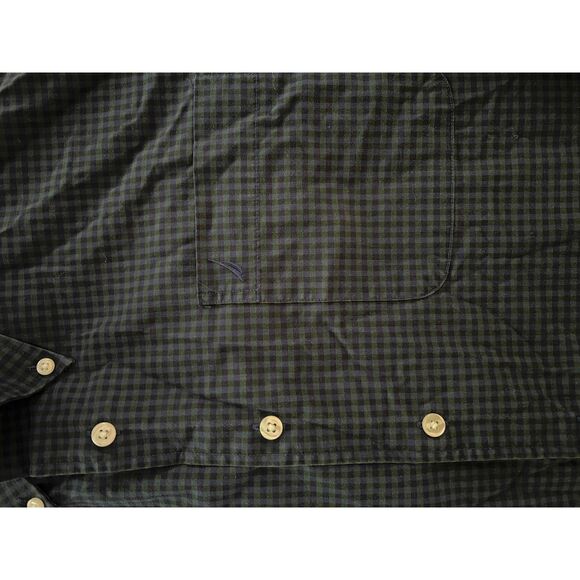 Nautica Blue Green Plaid Button Down Long Sleeve Shirt Men's Large 17.5 34/35 - Picture 4 of 10